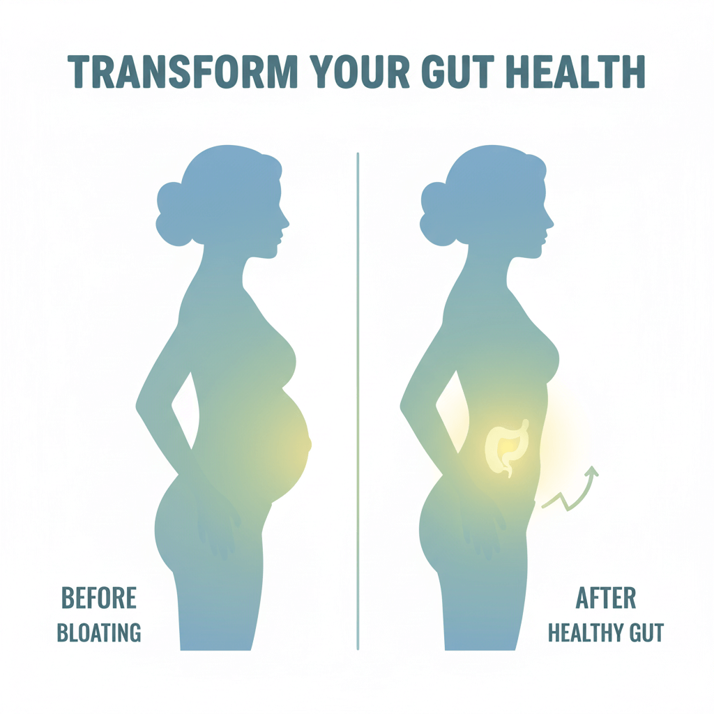 Before/after silhouette (with gut glow)